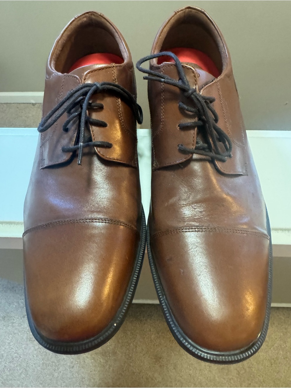 Rockport Men's Brown Leather Derby Oxfords